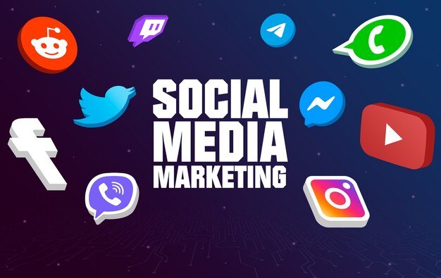 social-media-marketing-with-social-icons-around-tech-background-3d_327483-586 social-media-marketing-with-social-icons-around-tech-background-3d_327483-586